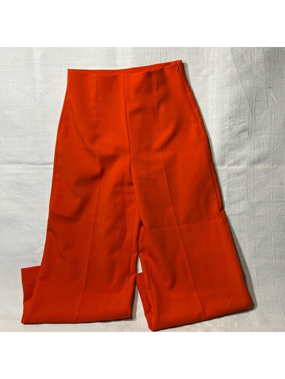 ZARA Bright Orange Wide-Leg Pants Size S